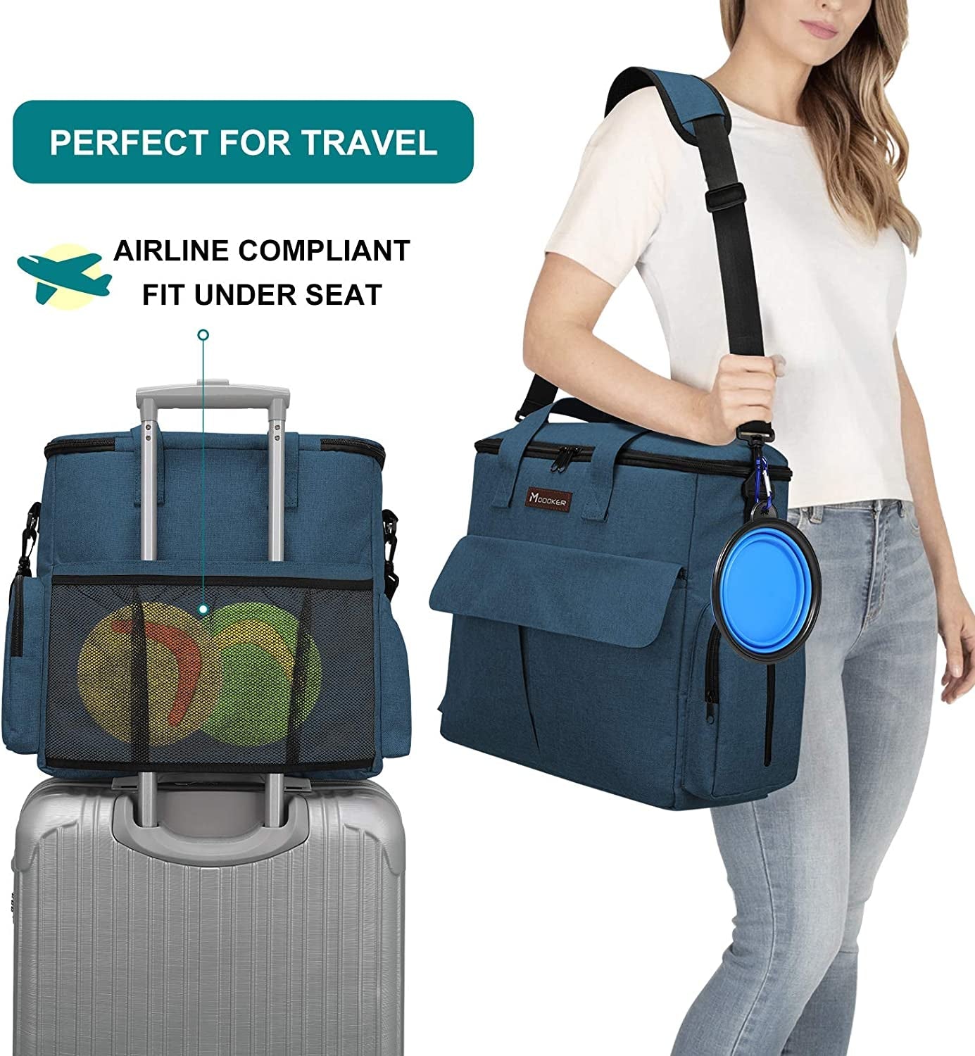 Pet Travel Bag Set for Dogs and Cats, Pet Weekend Travel Bag | Easy City, Vet & Airport Trips