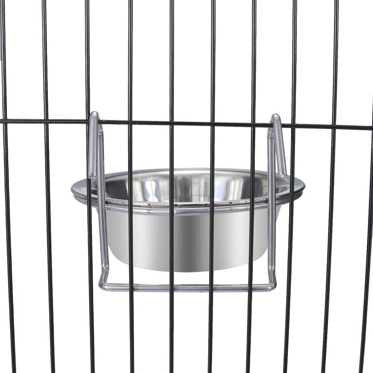 Stainless Steel Crate Water Bowl For Small Dogs - Hanging
