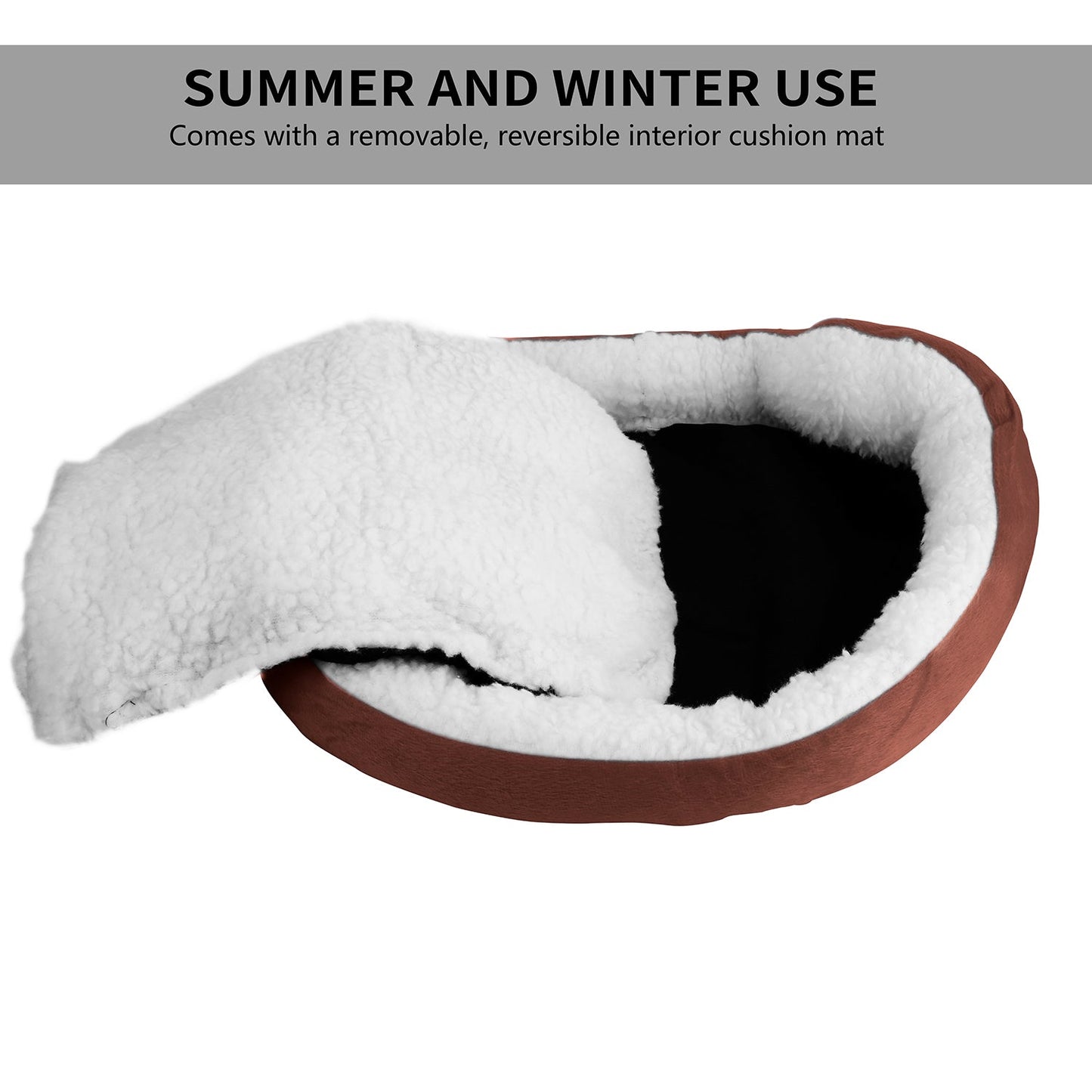 Washable Dog Bed | Reversible Lamb Cashmere Pet Bedding