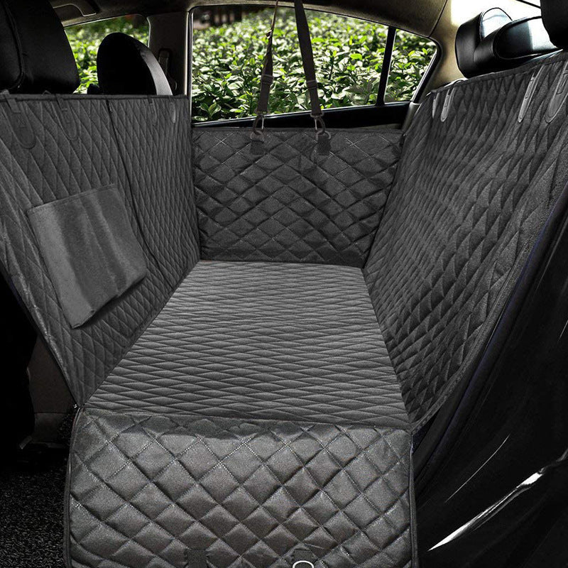 Waterproof Dog Car Seat Cover with Mesh Window | Pet Hammock Safety Protector | 137x147cm