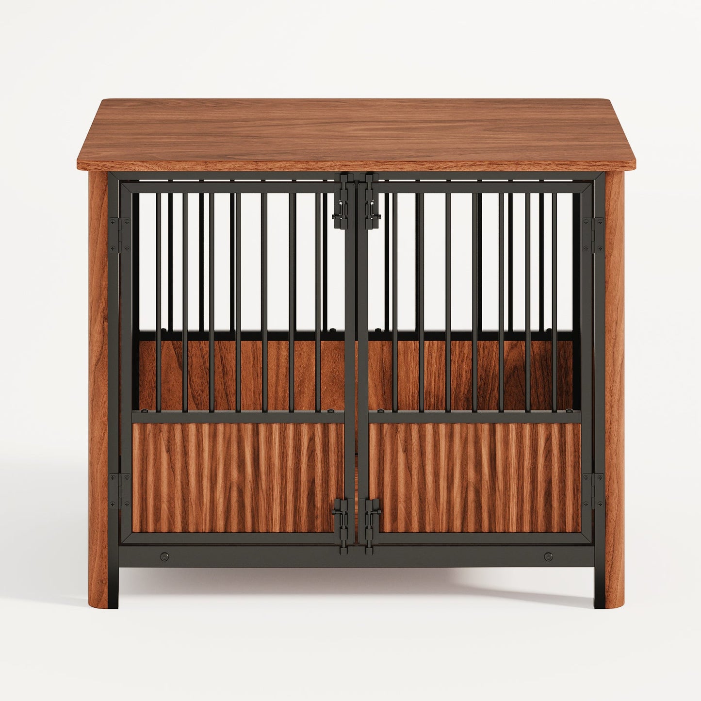 Furniture Style Dog Crate End Table | Modern Walnut Kennel for Small Dogs