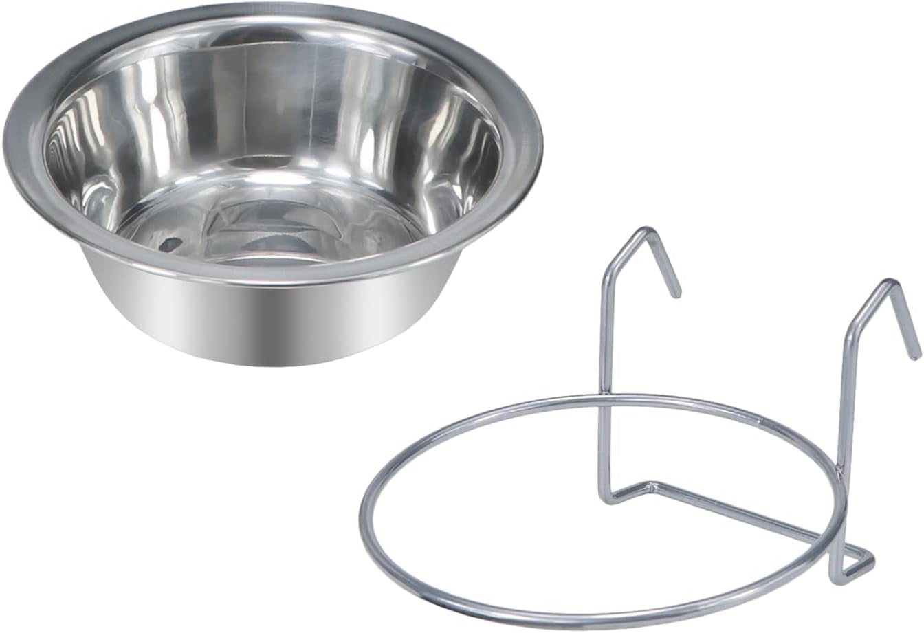 Stainless Steel Crate Water Bowl For Small Dogs - Hanging