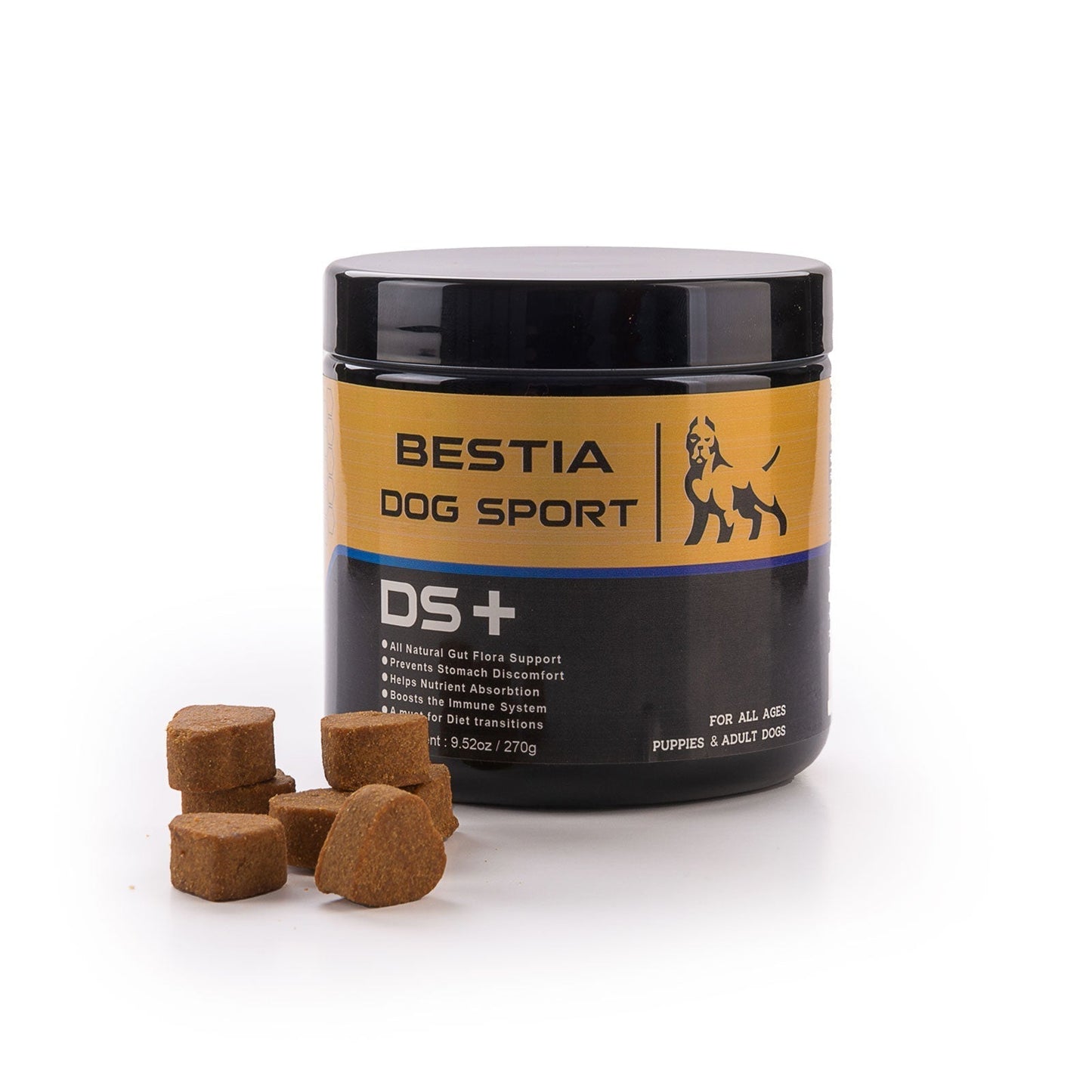 BDS DS+ Dog Food Supplement: Advanced Digestive Support with 8 Probiotics and Enzymes