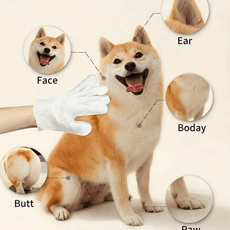 2-in-1 Pet Grooming Gloves – Gentle Massage & Odor Elimination