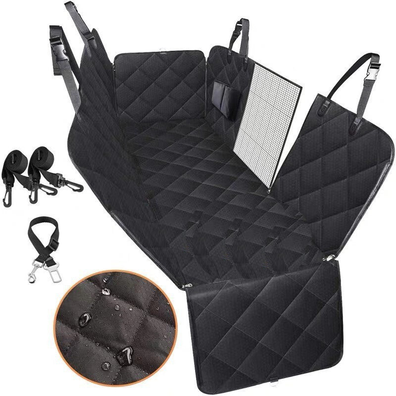 Waterproof Dog Car Seat Cover with Mesh Window | Pet Hammock Safety Protector | 137x147cm