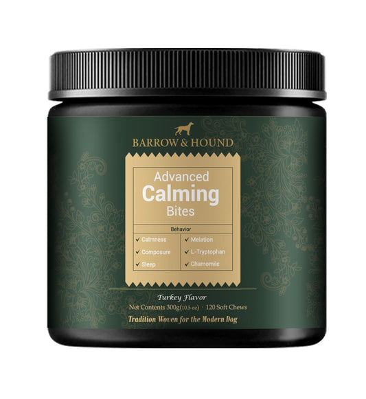 Barrow & Hound Calming Bites: Stress and Anxiety Relief for Dogs | Turkey Flavor Soft Chews