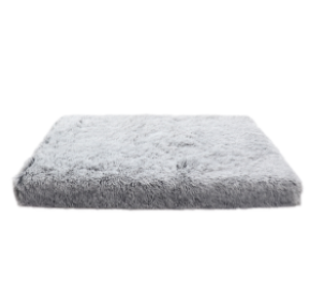 Gray Washable Dog Bed | Plush Pet Mat | Removable Cover