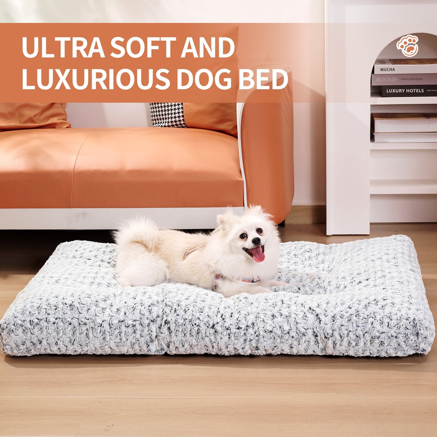 Thickened Rose Velvet Dog Bed | Washable Fluffy Kennel Mat