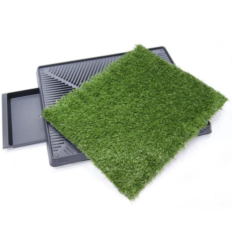 Portable Dog Grass Pad with Tray | 3-Layer Easy Clean System