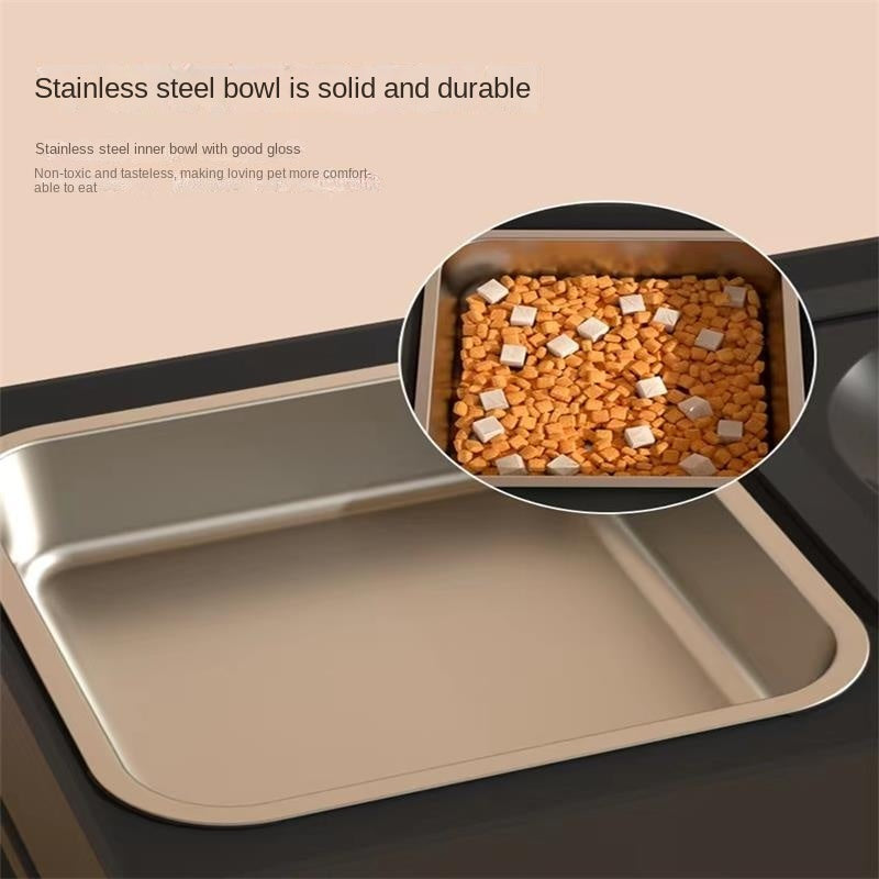 Adjustable Height Elevated Dog Bowl Stand | Stainless Steel | 54 Oz