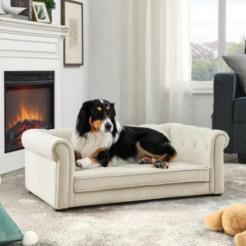 Dog Sofa Bed | Large Dogs Couch up to 250lbs | Washable | 40" Wide