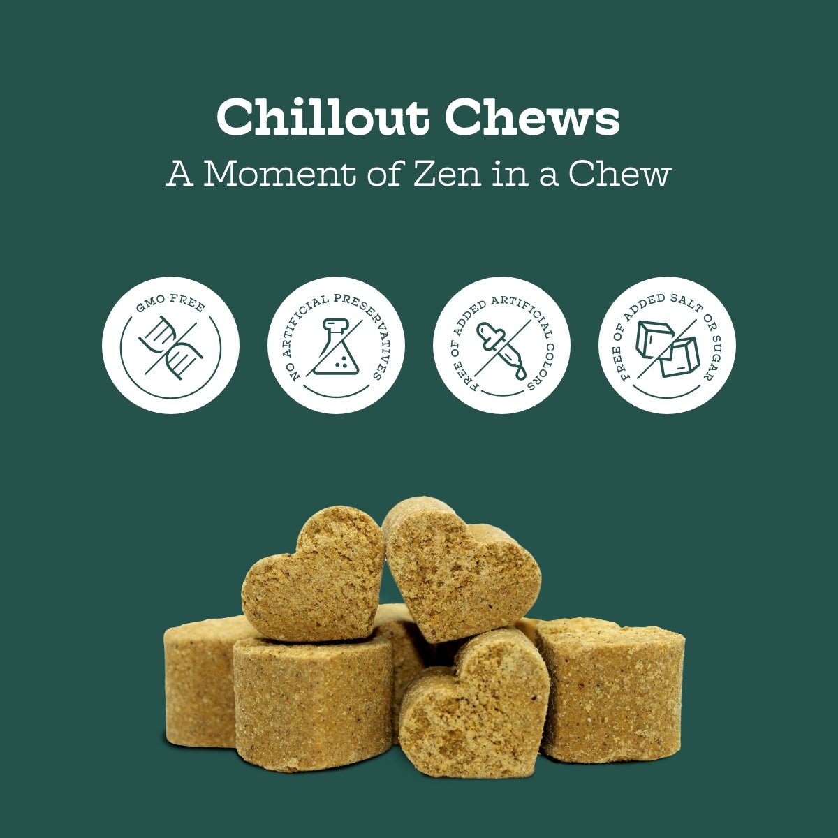 Chillout Chews for Dogs – Natural Relaxation Support for Thunderstorms & Anxiety