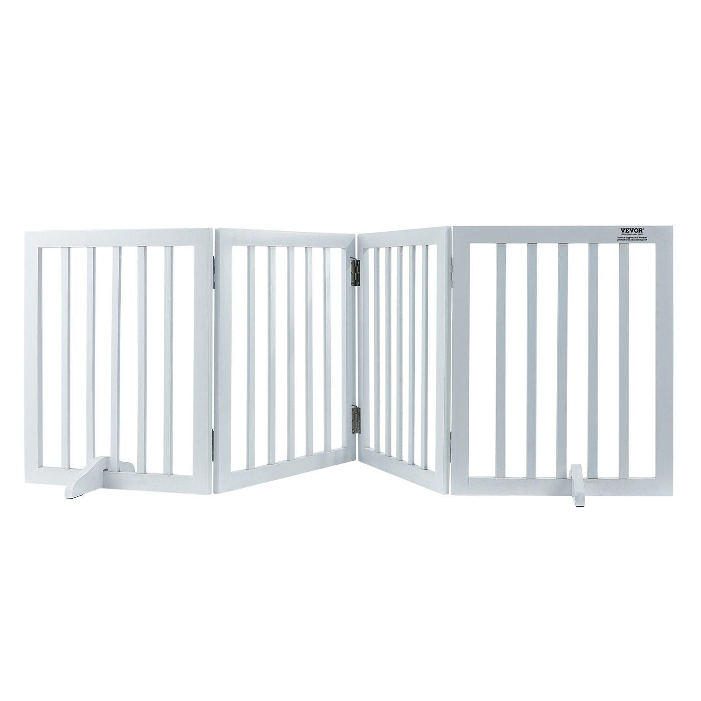 Wooden Freestanding Pet Gate | 24" High Expandable Dog Barrier