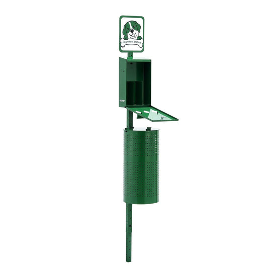Outdoor Dog Waste Station, 11.5 Gallon Trash Can with 600 Bags