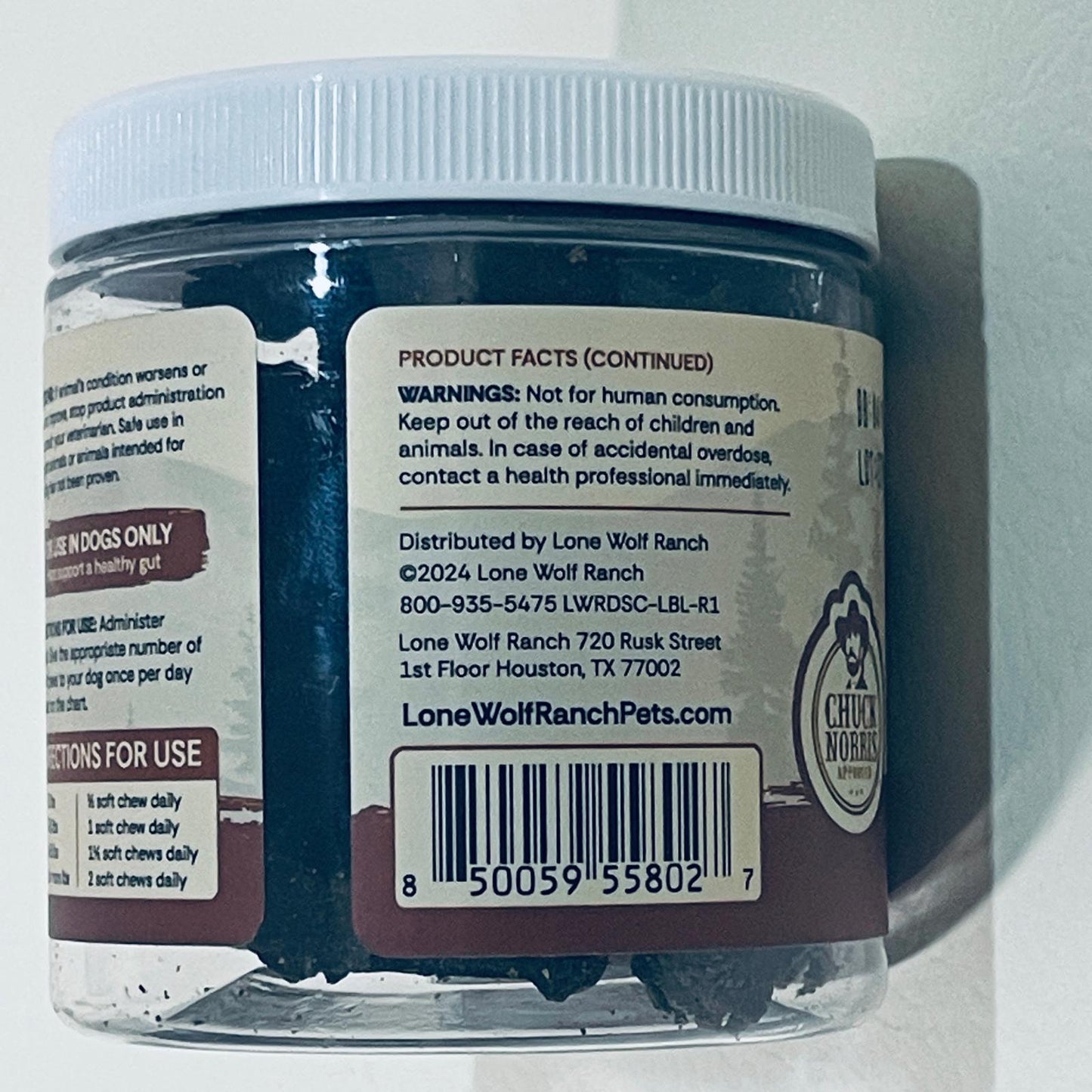 Lone Wolf Ranch Power GI Gut Health Support for Dogs: Probiotic Soft Chews | 30 Count