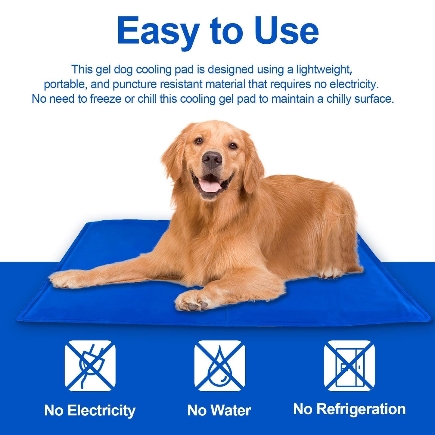 Pressure Activated Dog Cooling Mat | Self-Cooling Gel Pad for Pets