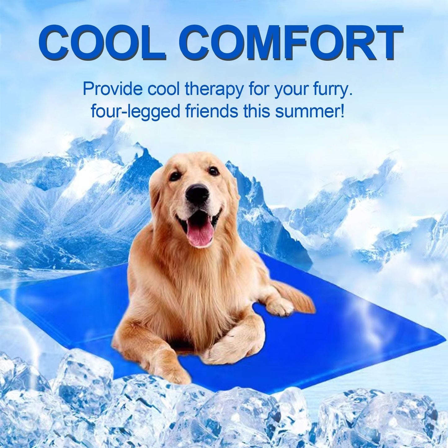 Pressure Activated Dog Cooling Mat | Self-Cooling Gel Pad for Pets