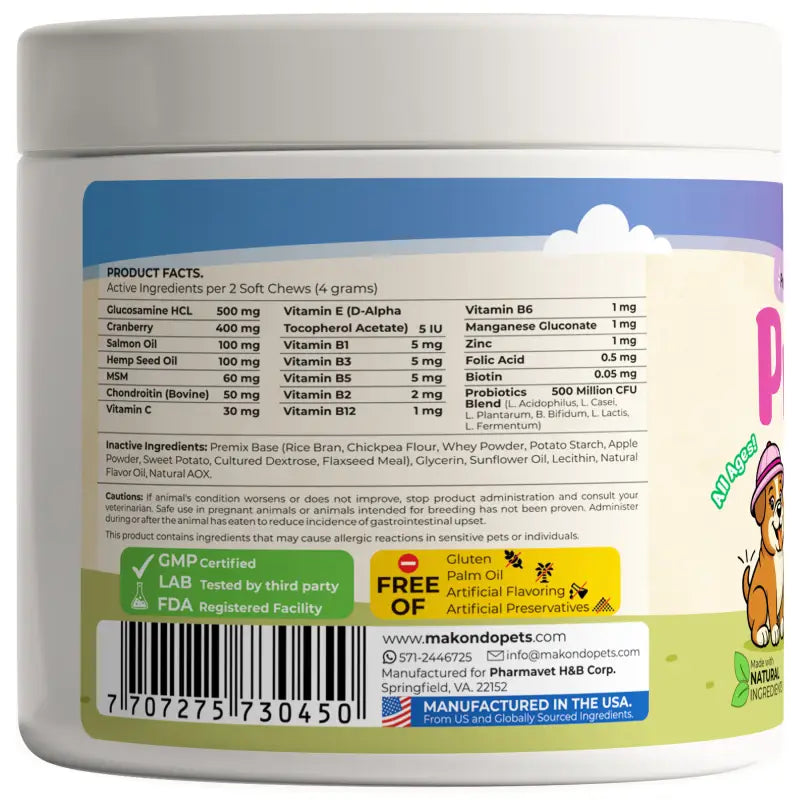 Dog Prenatal Vitamins with Folic Acid and DHA: Maternal & Puppy Support | 120 Count