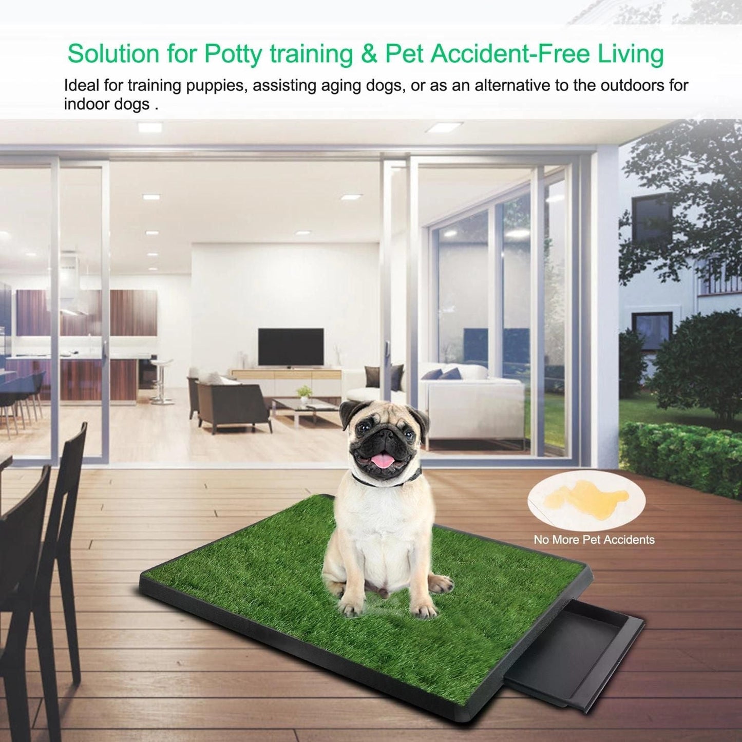 Artificial Grass Dog Potty Mat | 3-Layer Indoor Training System