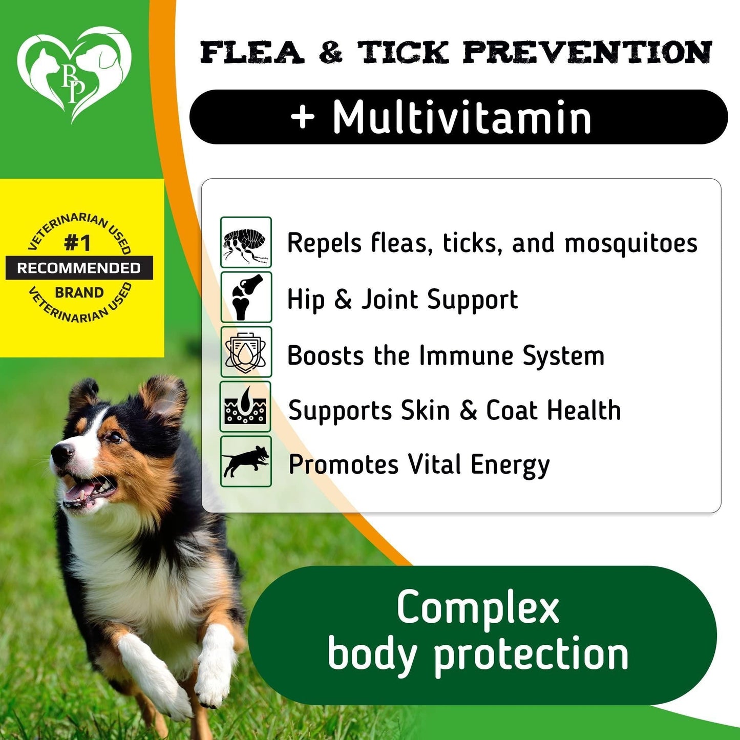 Natural Flea and Tick Prevention for Dogs with Multivitamin Complex | 10 oz
