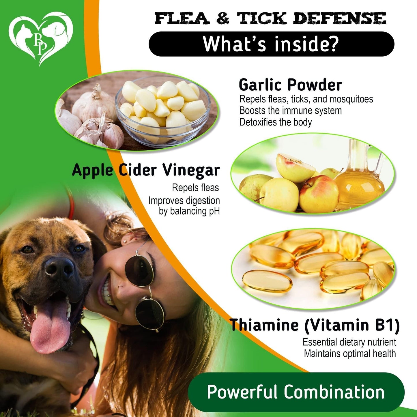 Natural Flea and Tick Prevention for Dogs with Multivitamin Complex | 10 oz