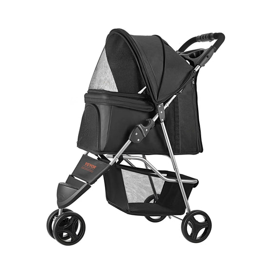 3-Wheel Pet Stroller : Foldable Dog & Cat Stroller for Pets up to 35lbs