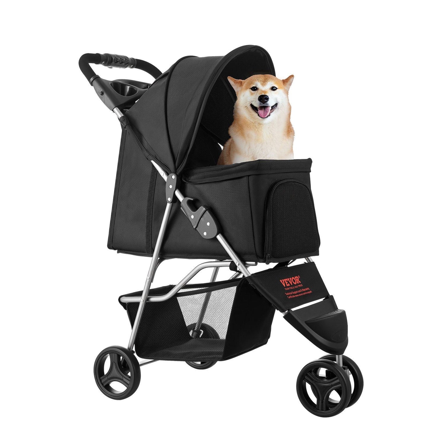 3-Wheel Pet Stroller : Foldable Dog & Cat Stroller for Pets up to 35lbs
