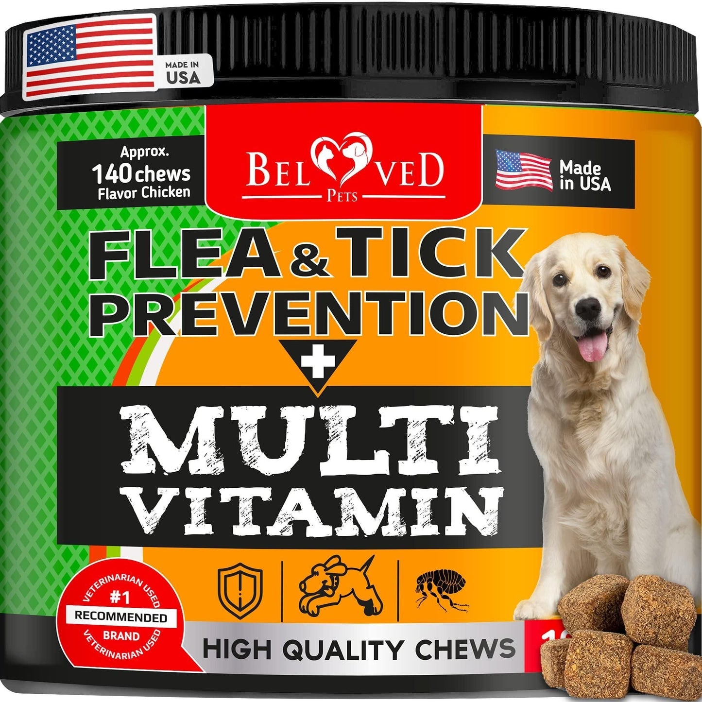 Natural Flea and Tick Prevention for Dogs with Multivitamin Complex | 10 oz