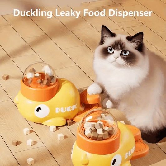 Interactive Duck Feeder for Cats & Small Dogs – Slow Feed Puzzle Toy