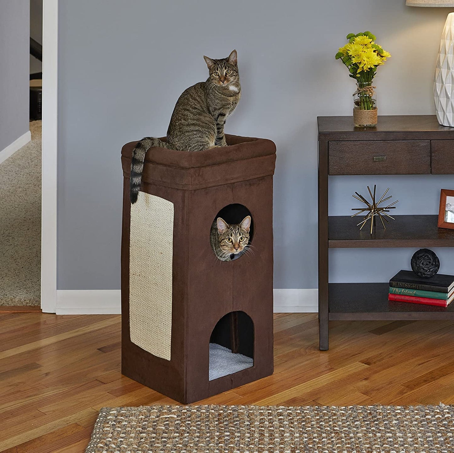 Stylish Cat Condo, 3-Tier Cat Cube House | Collapsible Design