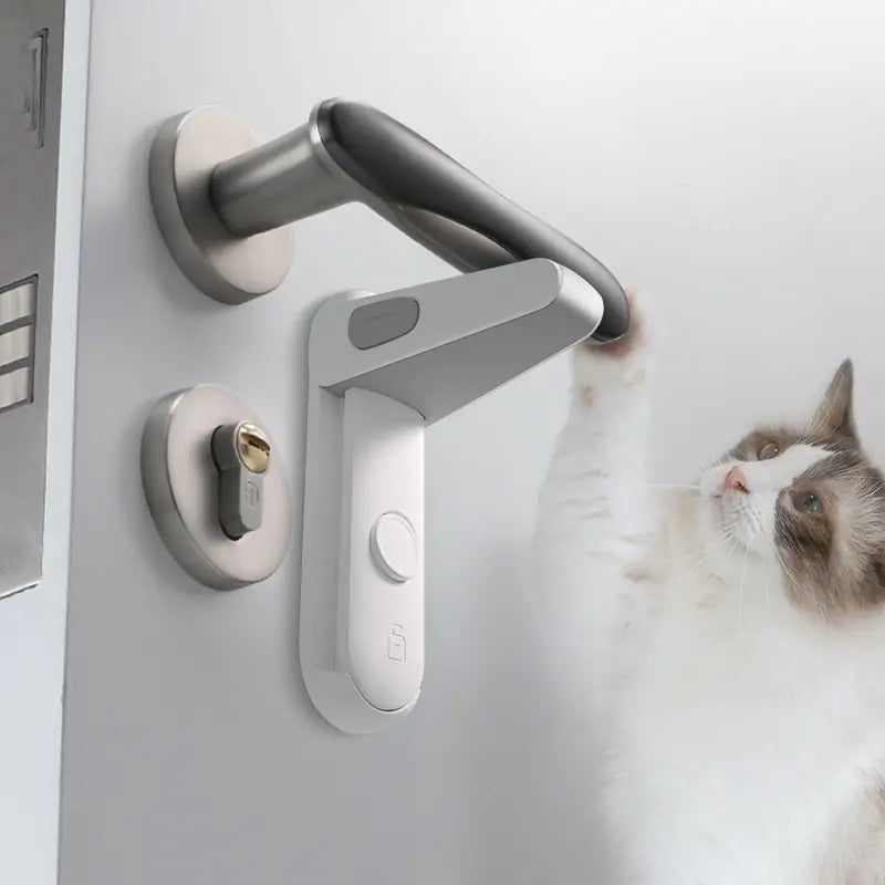 Pet Proof Door Handle Lock | Prevent Door Escapes with Dog & Cat Secure Pet Door Lock
