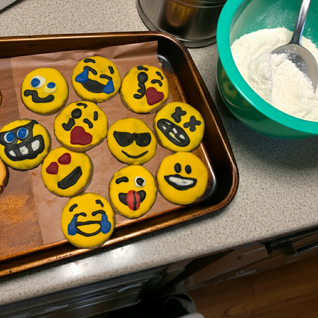 Peanut Butter Treats for Dogs - Emoji Peanut Butter Organic Dog Cookies