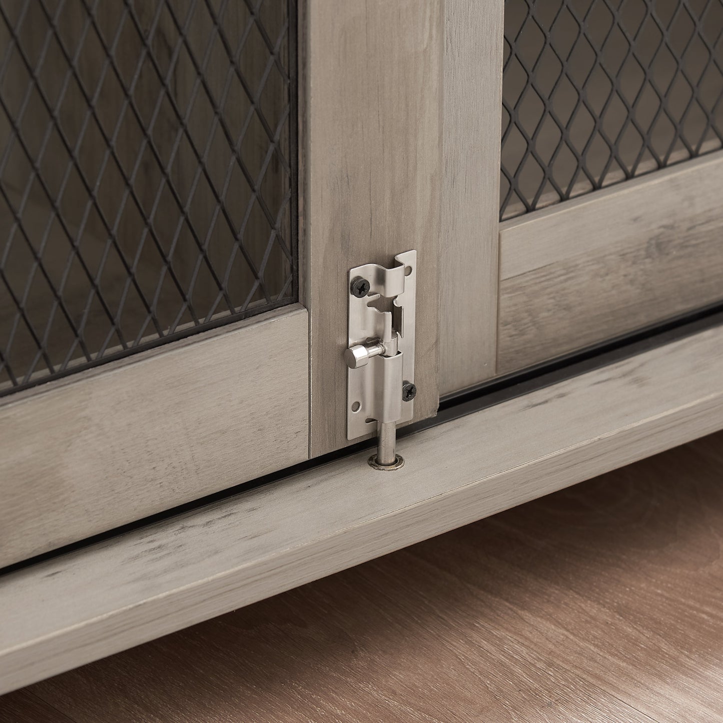 Farmhouse Dog Cage Crate Furniture | Sliding Barn Door Kennel