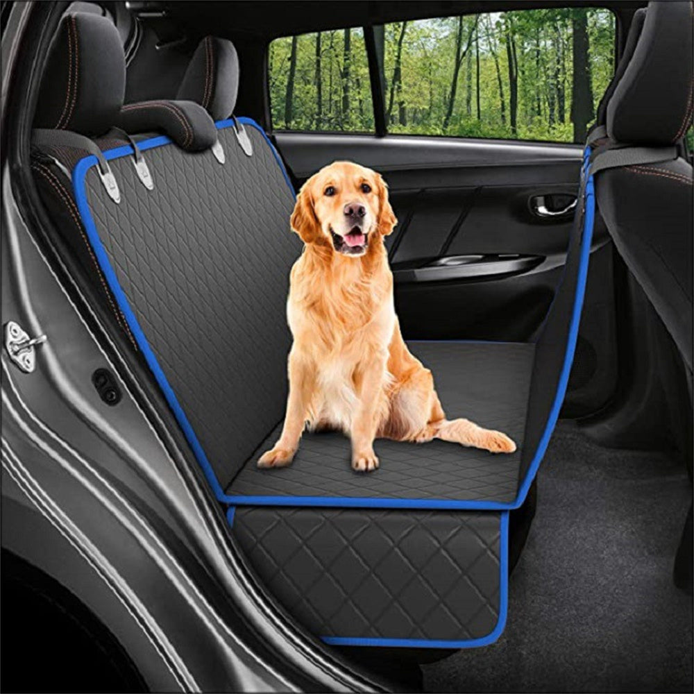 Waterproof Dog Car Seat Cover with Mesh Window | Pet Hammock Safety Protector | 137x147cm