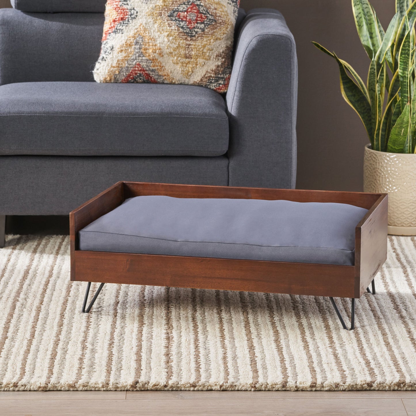 Wooden Dog Bed | Solid Acacia | Pet Bed Furniture | Small-Medium
