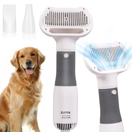 Portable Dog & Cat Grooming Dryer | 2-in-1  Blow Dryer Brush for Pets