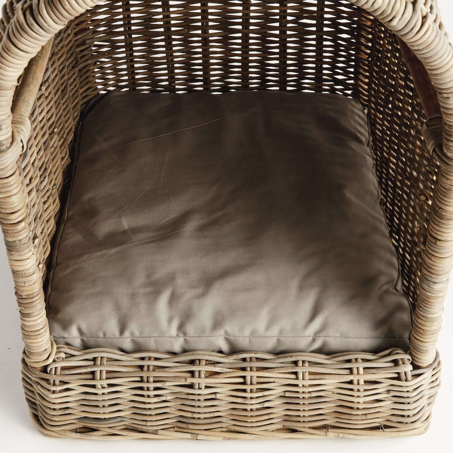 Handwoven Rattan Dog Bed with Canopy – Luxury Pet Sanctuary
