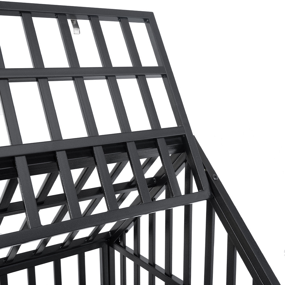 48 Inch Heavy Duty Dog Crate | Carbon Steel Pet Kennel on Wheels