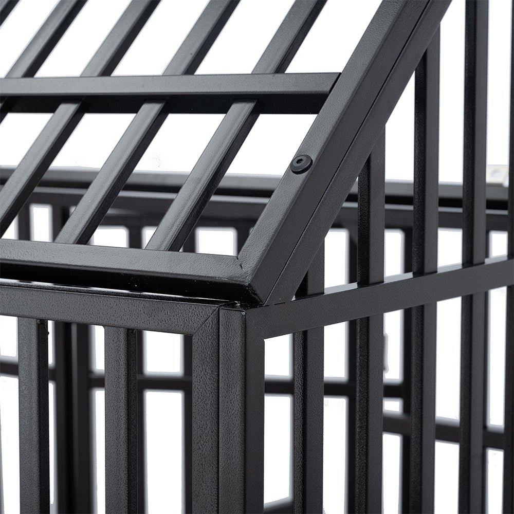 48 Inch Heavy Duty Dog Crate | Carbon Steel Pet Kennel on Wheels
