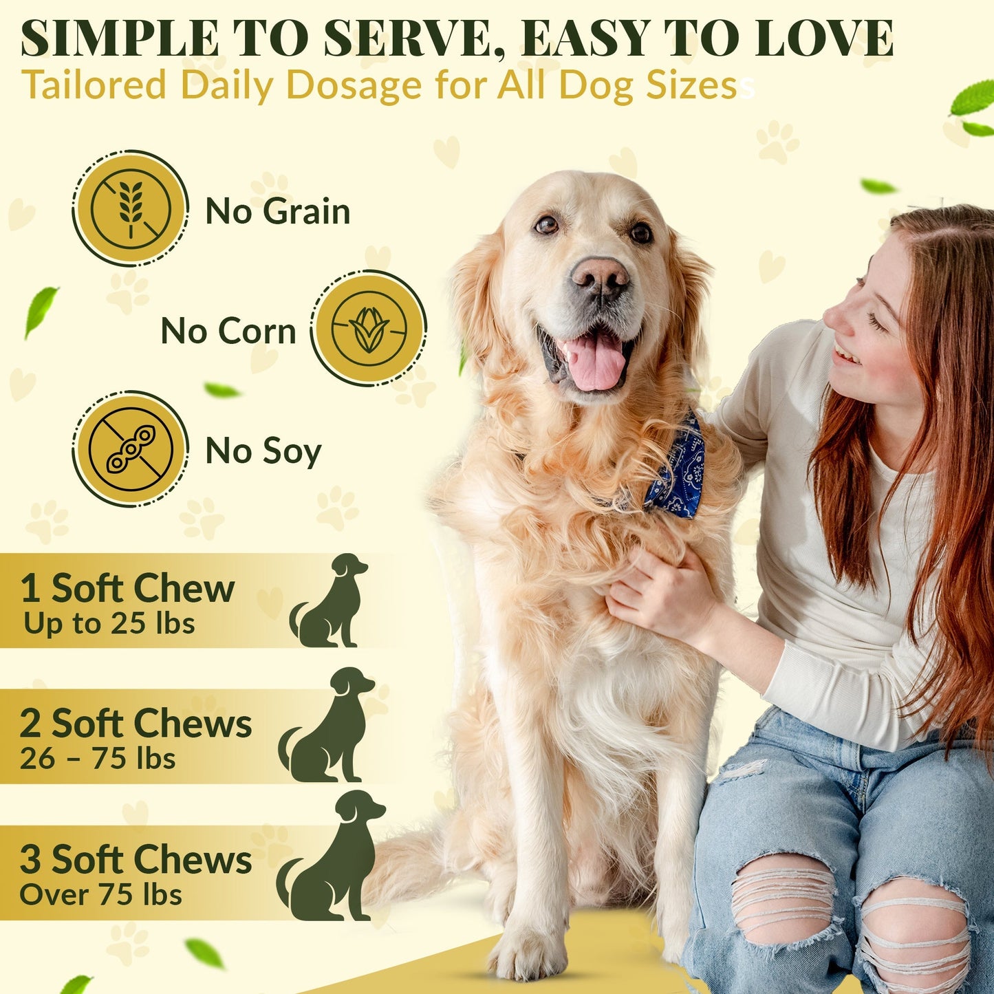 Hip & Joint Supplement for Dogs – Glucosamine and Chondroitin Dog Joint Support Chews