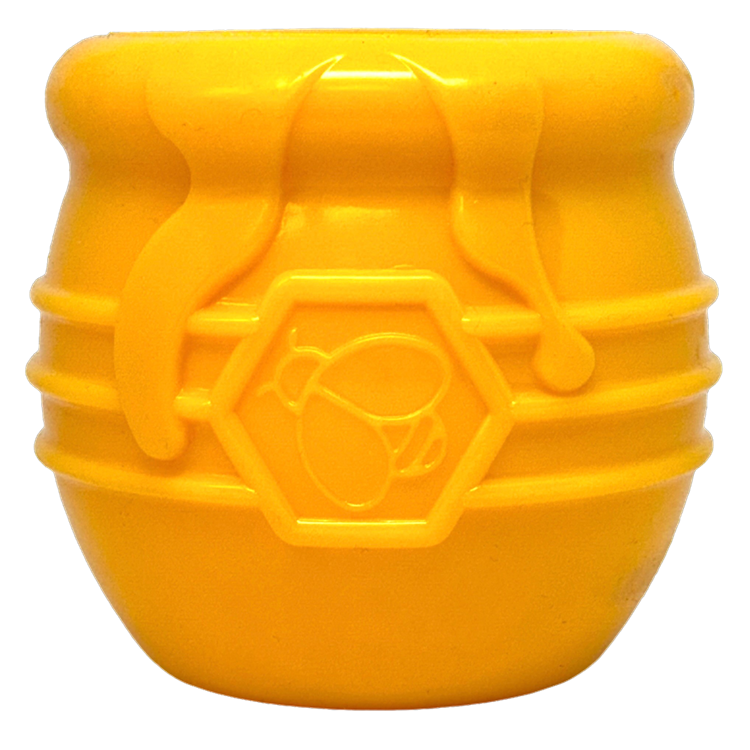 Honey Pot Dog Treat Dispenser | Durable Rubber Enrichment Toy | USA Made
