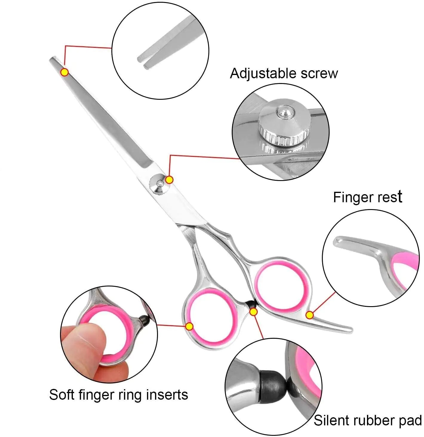 Dog & Cat Grooming Scissors Set | 7-Piece Pet Grooming Kit