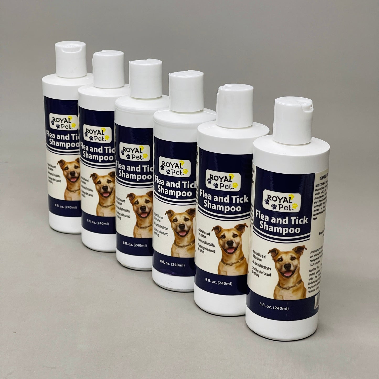 Natural Flea and Tick Shampoo for Dogs 6-Pack: Made in USA