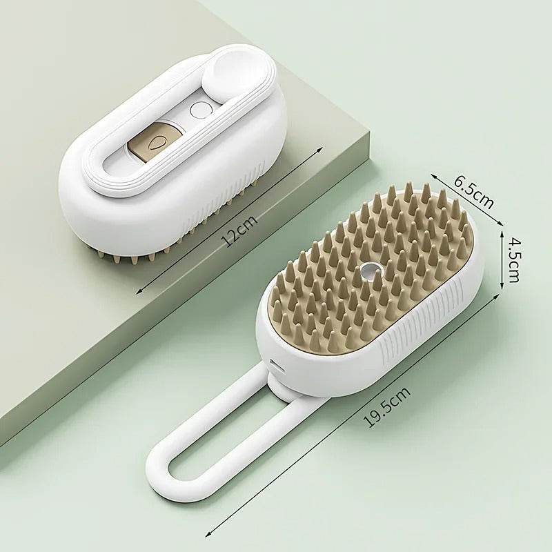 Steam Pet Brush for Dogs & Cats – 3-in-1 Electric Grooming Brush Hair
