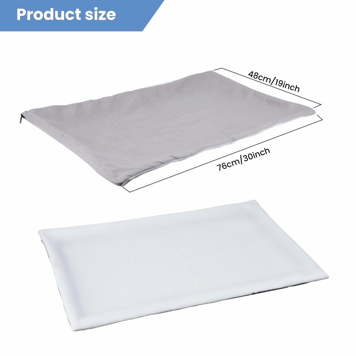 Dog Crate Pan Cover | 30 Inch Reversible Fleece Tray Liner