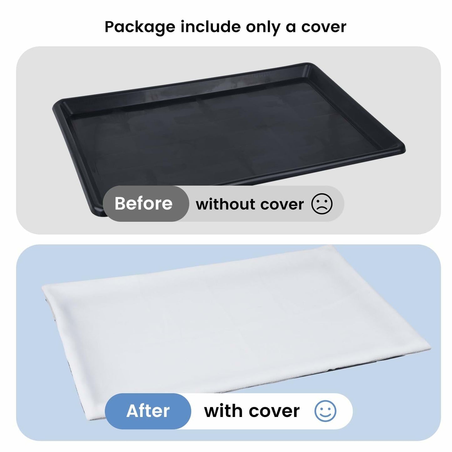 Dog Crate Pan Cover | 30 Inch Reversible Fleece Tray Liner