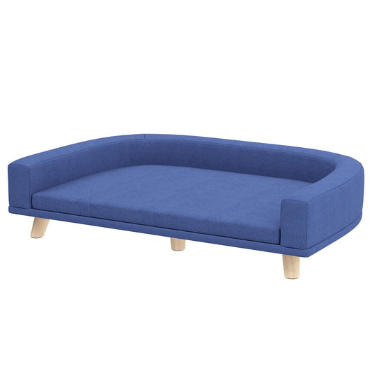 Pet Couch | Luxury Sofa Bed for Large Dogs | Blue PawHut Dog Bed