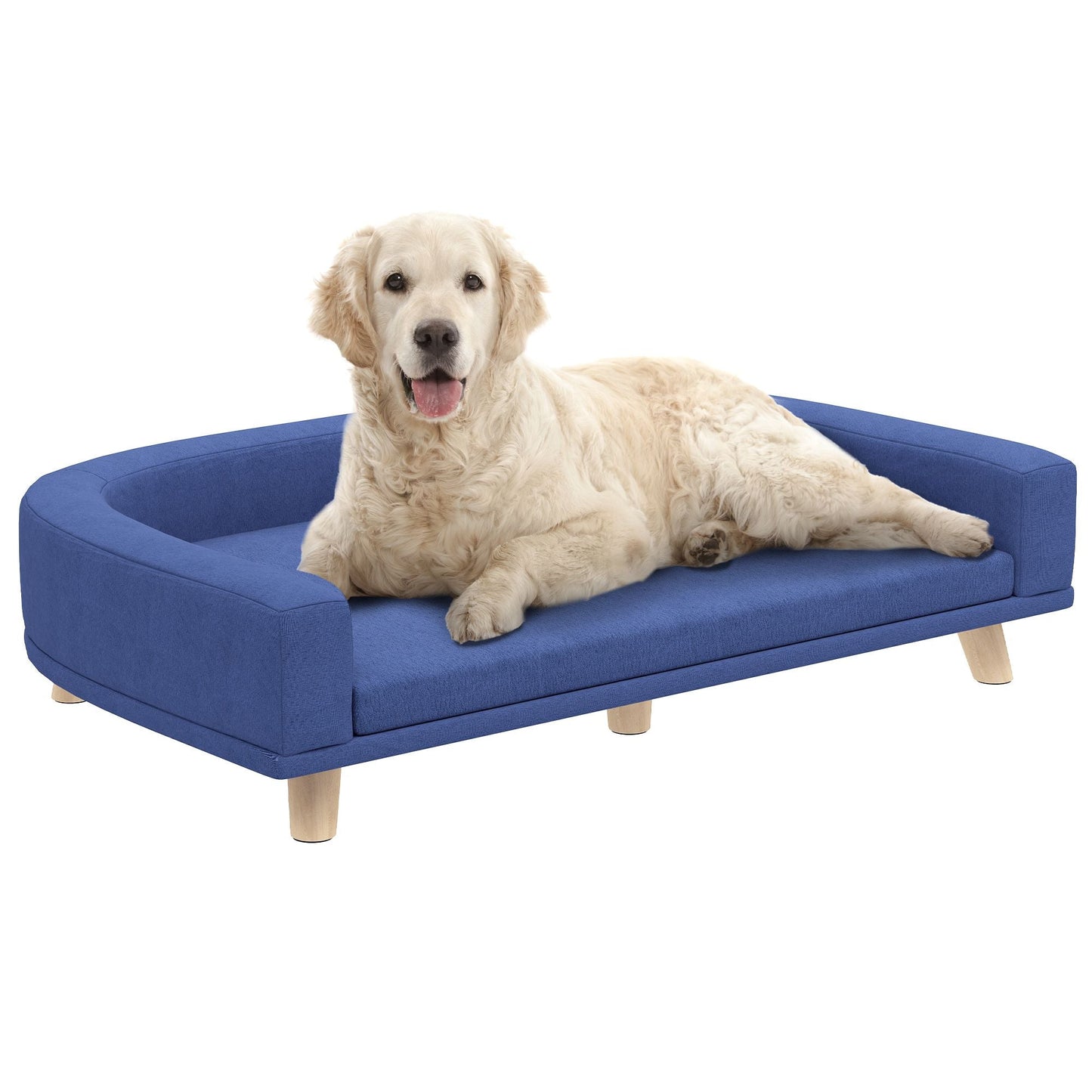 Pet Couch | Luxury Sofa Bed for Large Dogs | Blue PawHut Dog Bed