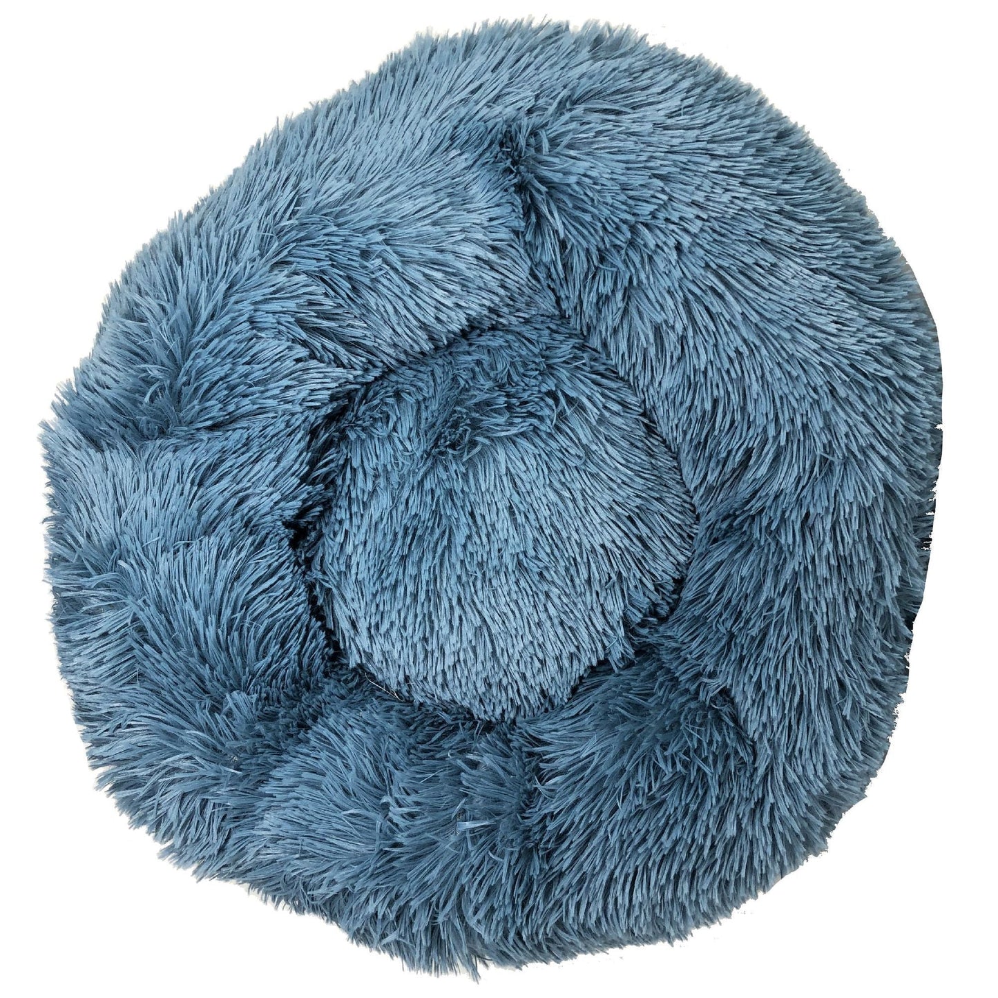 Round Plush Dog Bed | Pet Calming Donut Nest by Pet Life | Medium & Large