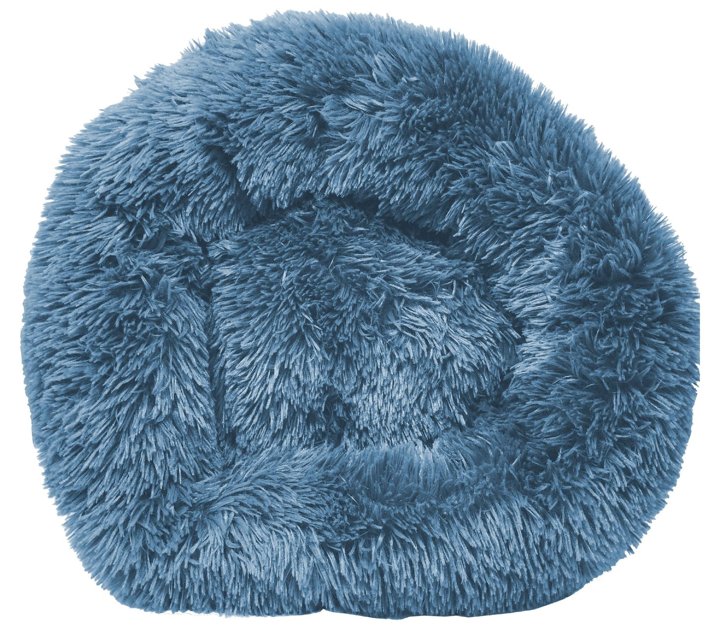 Round Plush Dog Bed | Pet Calming Donut Nest by Pet Life | Medium & Large